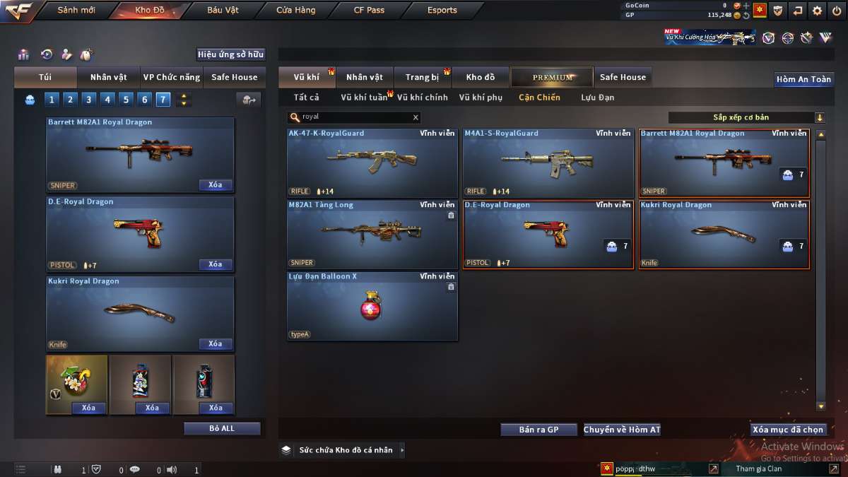 shop acc cf uy tin gia re